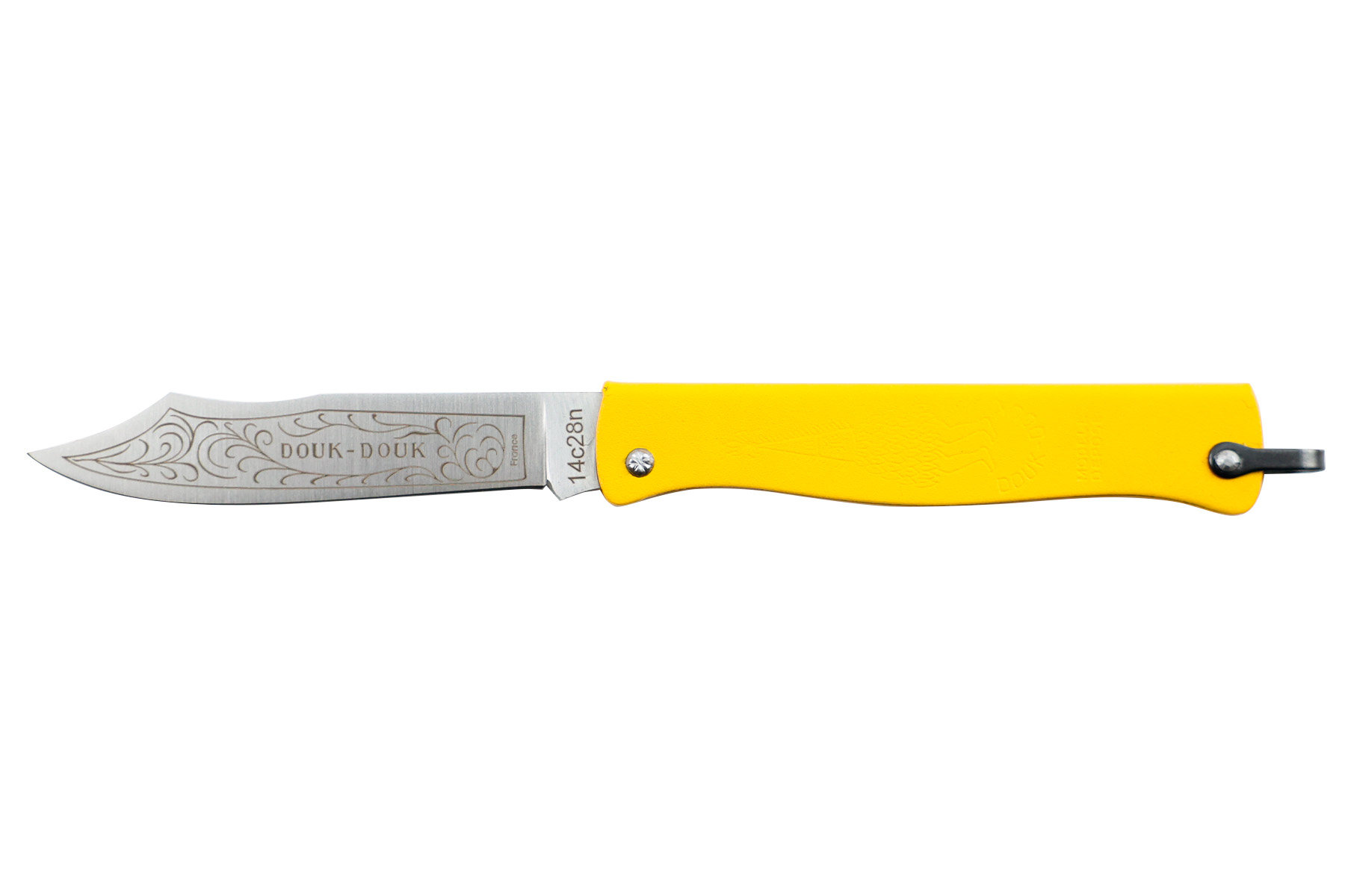 Couteau pliant Douk-Douk par Cognet couleur jaune  (Petit-modèle) - Nouvelle version