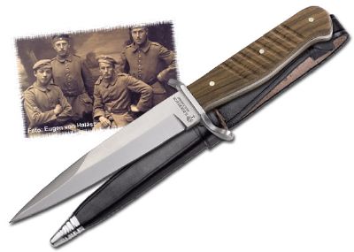 Poignard Böker Trench Knife - lame 144 mm - manche noyer