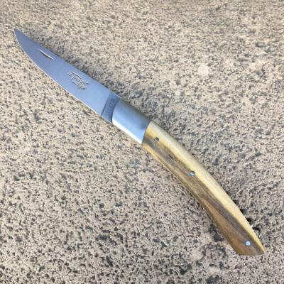 Couteau "Le  Thiers" + tire-bouchon 12 cm manche pistachier par BJB