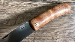 Couteau artisanal pliant "Dodu" de Frédéric Maschio - manche en Aubier de Bubinga