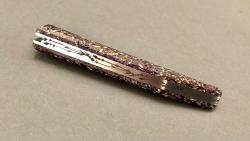 Couteau pliant par Charles Canon - manche 12 cm résine avec inclusion de lavande