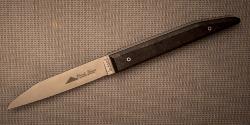 Couteau pliant Charles Canon  Le Terril- manche 12 cm charbon brut.