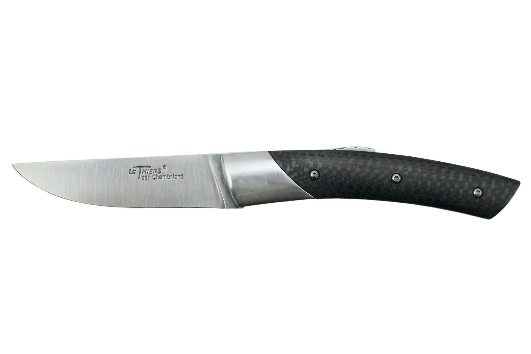 Couteau le Thiers par Chambriard "Trappeur" manche en fibre de carbone