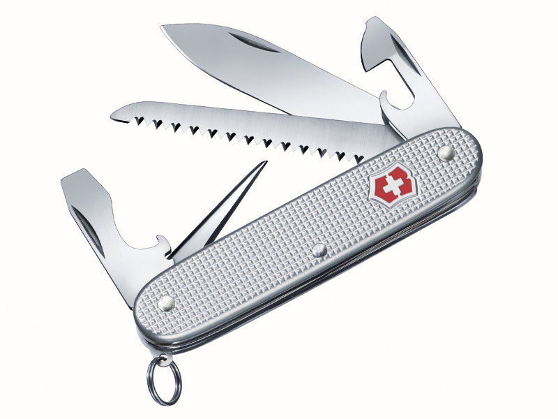 Couteau multifonctions Victorinox Farmer - manche 93 mm alox gris