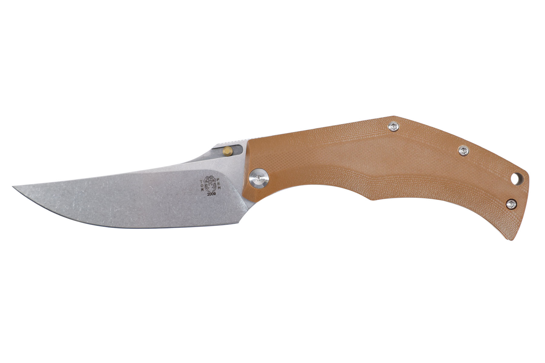 Couteau "Persistent" First run collaboration avec Max Knives et Torpen - marron