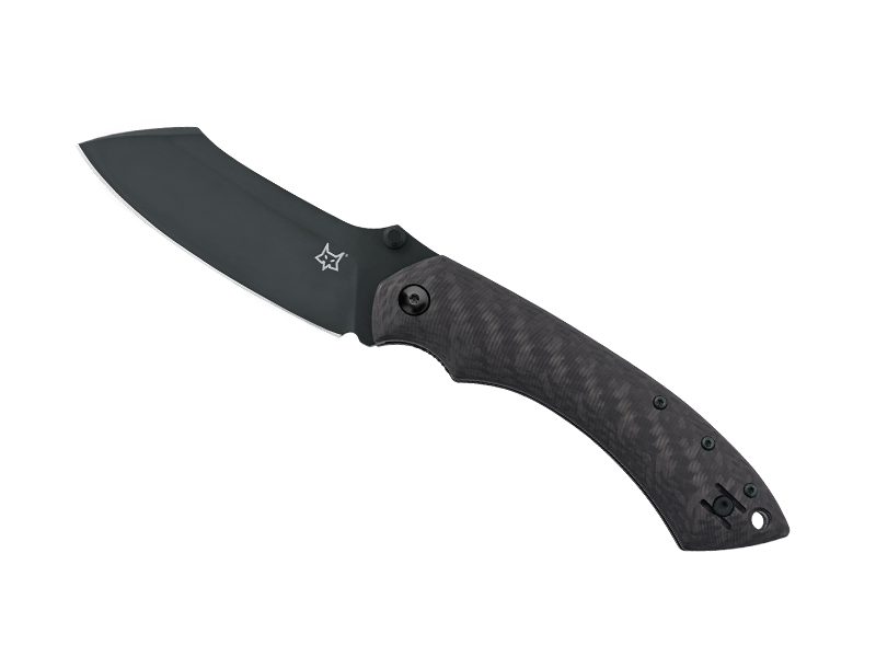 Couteau Fox Pelican fibre de carbone - manche 12,5 cm fibre de carbone noir