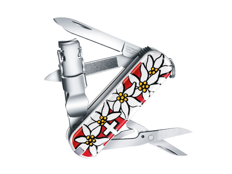 Canif Victorinox NailClip 580  - Motif Edelweiss
