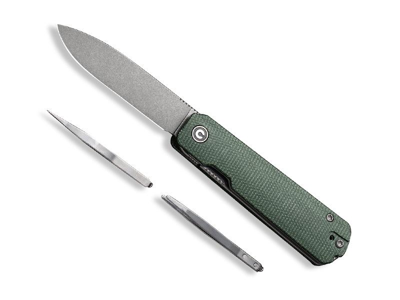 Couteau Civivi Sendy - manche 9,5 cm micarta vert stonewashed