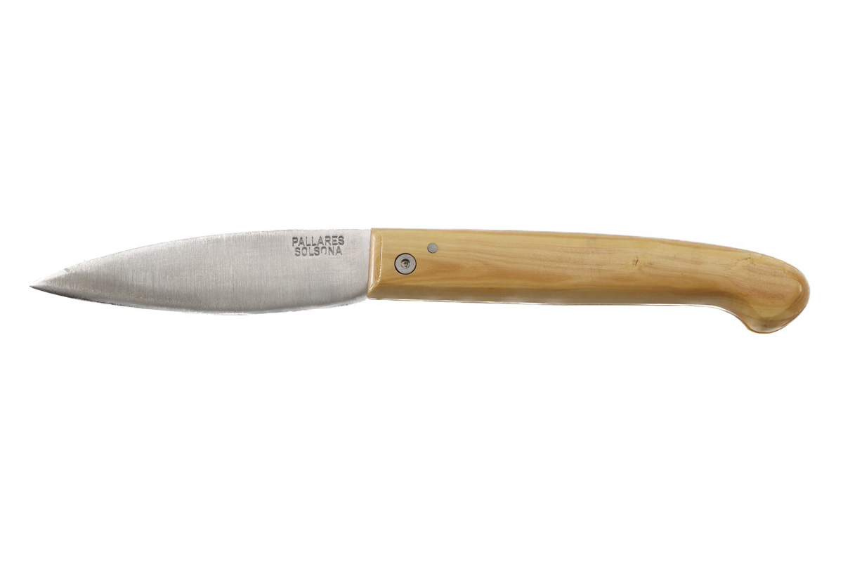 Couteau pliant Pallarès Solsona - Couteau de poche Pastor n°1 en buis - 9 cm acier carbone