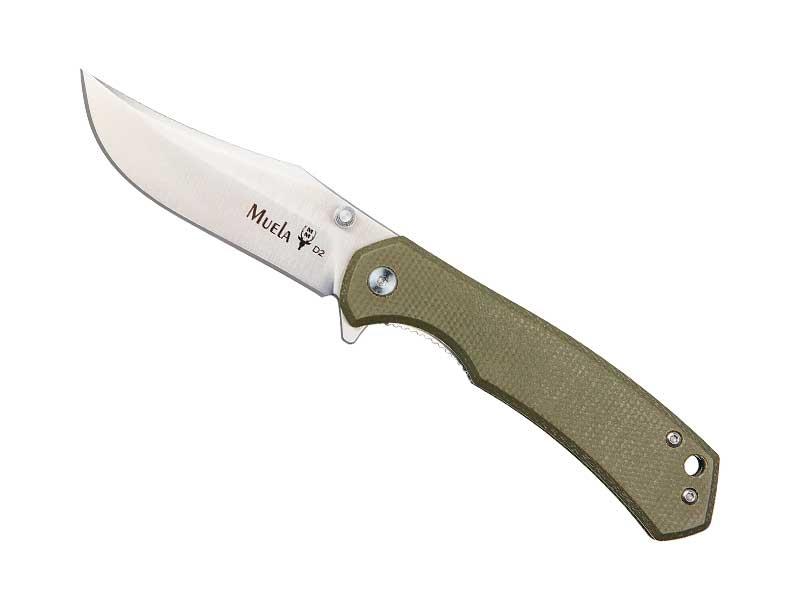 Couteau Muela Vibora - manche 10,5 cm G10 noir micarta vert