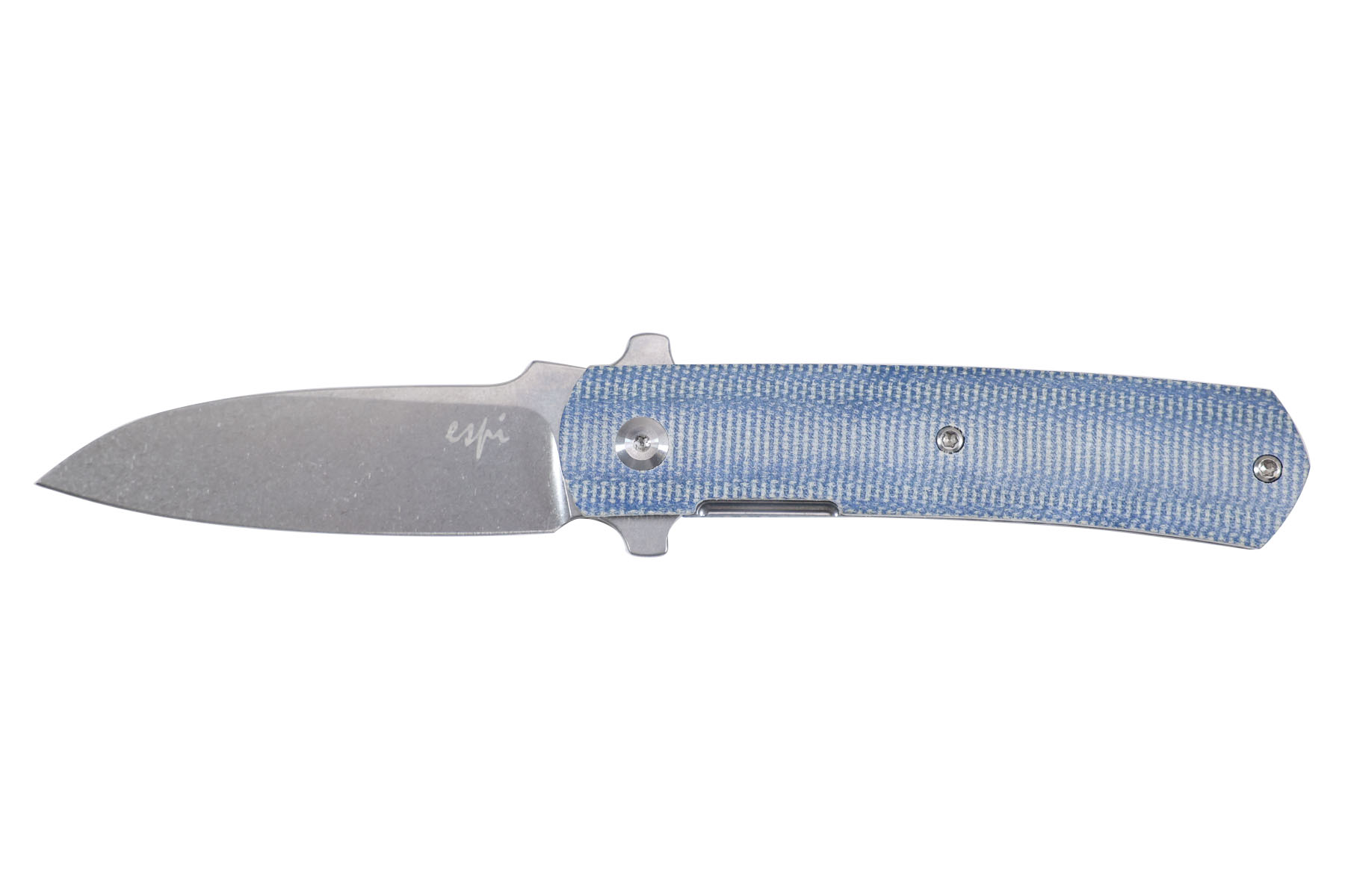 Couteau Ulys first run Collaboration Max Knives et Stéphane Espi - bleu