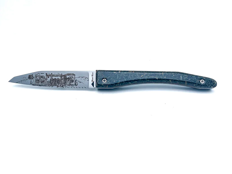 Couteau piémontais Charles Canon - manche 11,5 cm herbes de Provence