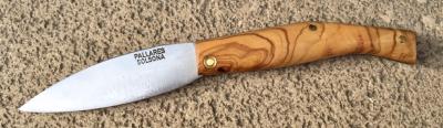 Couteau pliant Pallarès Solsona - Couteau de poche Busa en bois d'olivier - acier carbone