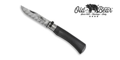 Couteau pliant Damas Old Bear Taille M - manche 11 cm bois d'ayous stratifié noir
