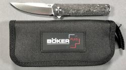 Couteau Böker Plus " Kwaiken compact marble cf " - manche 9 cm fibre de carbone