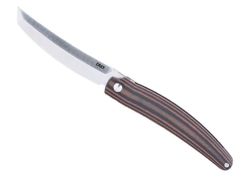 Couteau pliant CRKT Ancestor - manche 12 cm G10 noir/marron