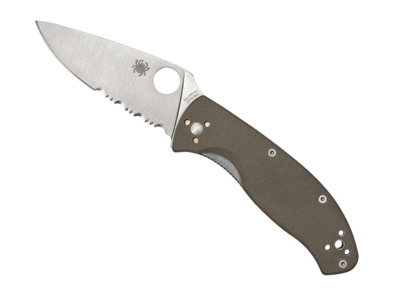 Couteau Spyderco Tenacious - manche 11 G10 marron