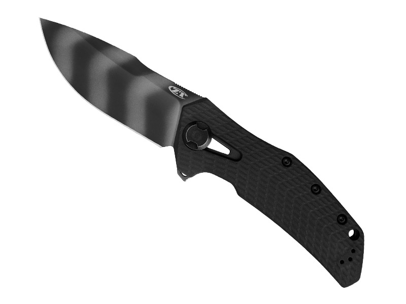 Couteau Zero Tolerance - manche 13 cm G10 noir au recto et titanium revêtement DLC noir au verso