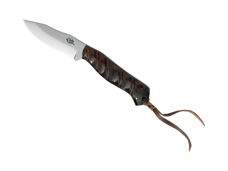 Poignard Citadel Loutre, lame 10 cm acier - manche padouk avec lacet