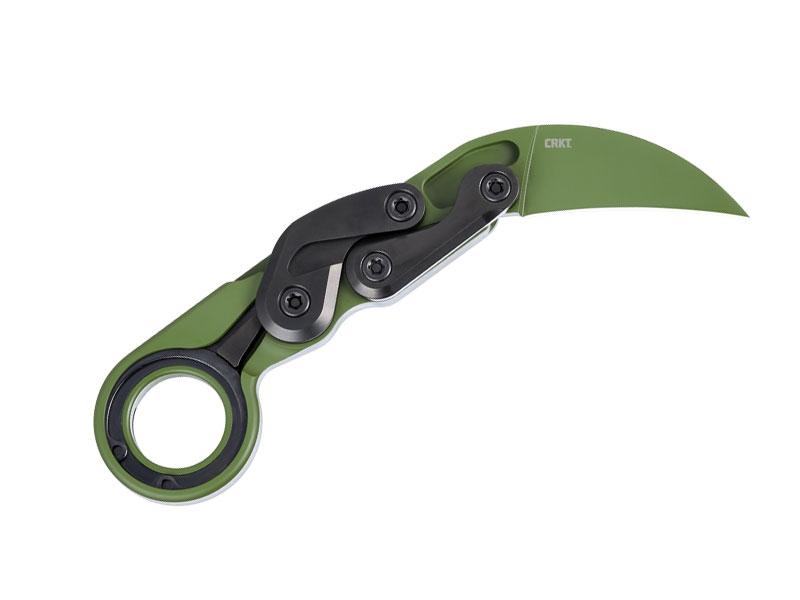 Couteau CRKT Provoke - manche 12,5 cm polyamide vert