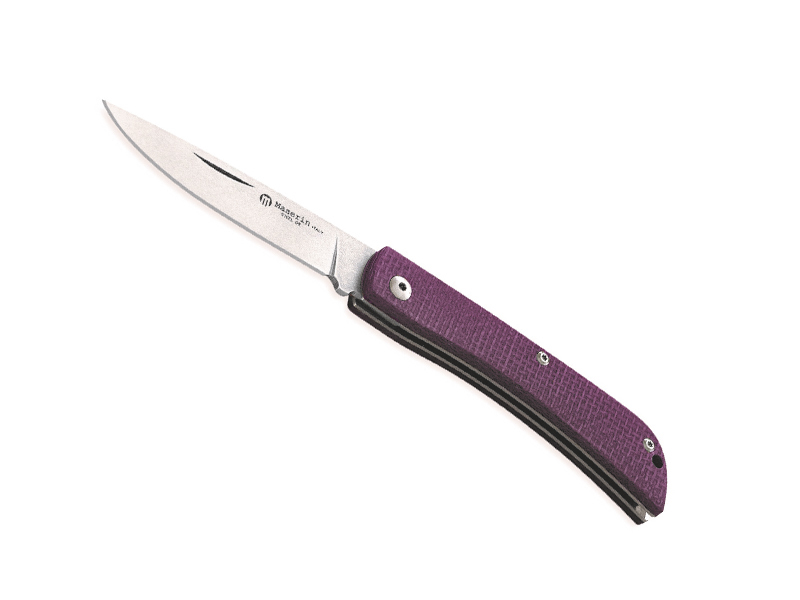 Couteau pliant  Maserin Scout -  manche 10,5 cm micarta rouge/violet