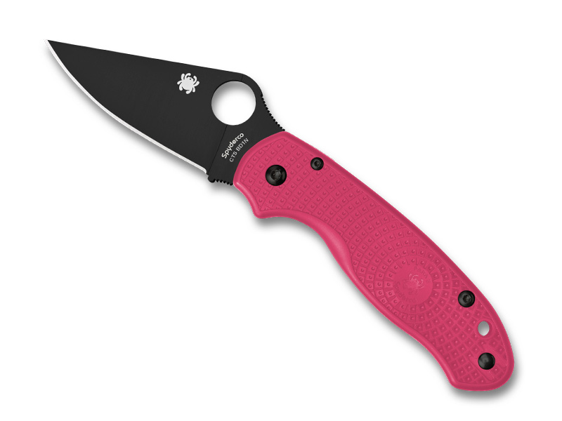 Couteau Spyderco Para 3 - manche 11 cm nylon/fibre de verre rose