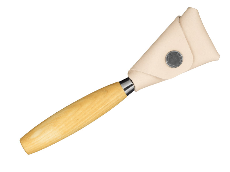 Etui de protection Morakniv pour couteau à sculpter 163 (réf. 13445), en cuir beige