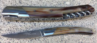 COUTEAU LE THIERS DE GOYON CHAZEAU POINTE DE CORNE TIRE-BOUCHON -