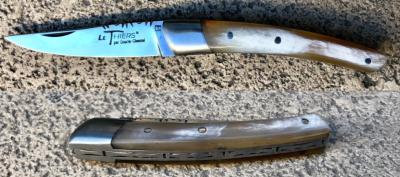 Couteau le Thiers de douris Chastel - 9 cm - corne blonde (Ancien modèle)