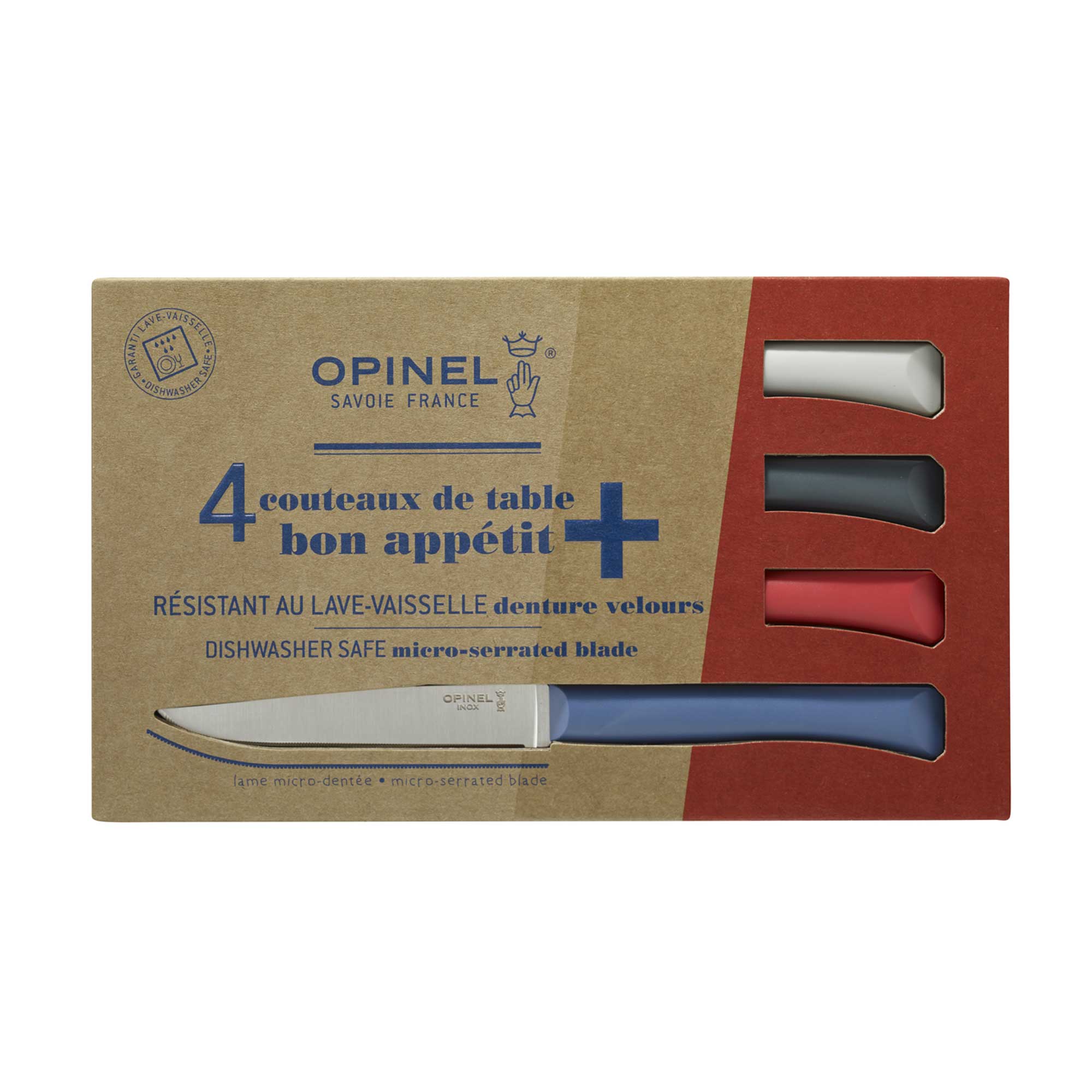 Coffret 4 couteaux de table Opinel Bon Appétit Primo