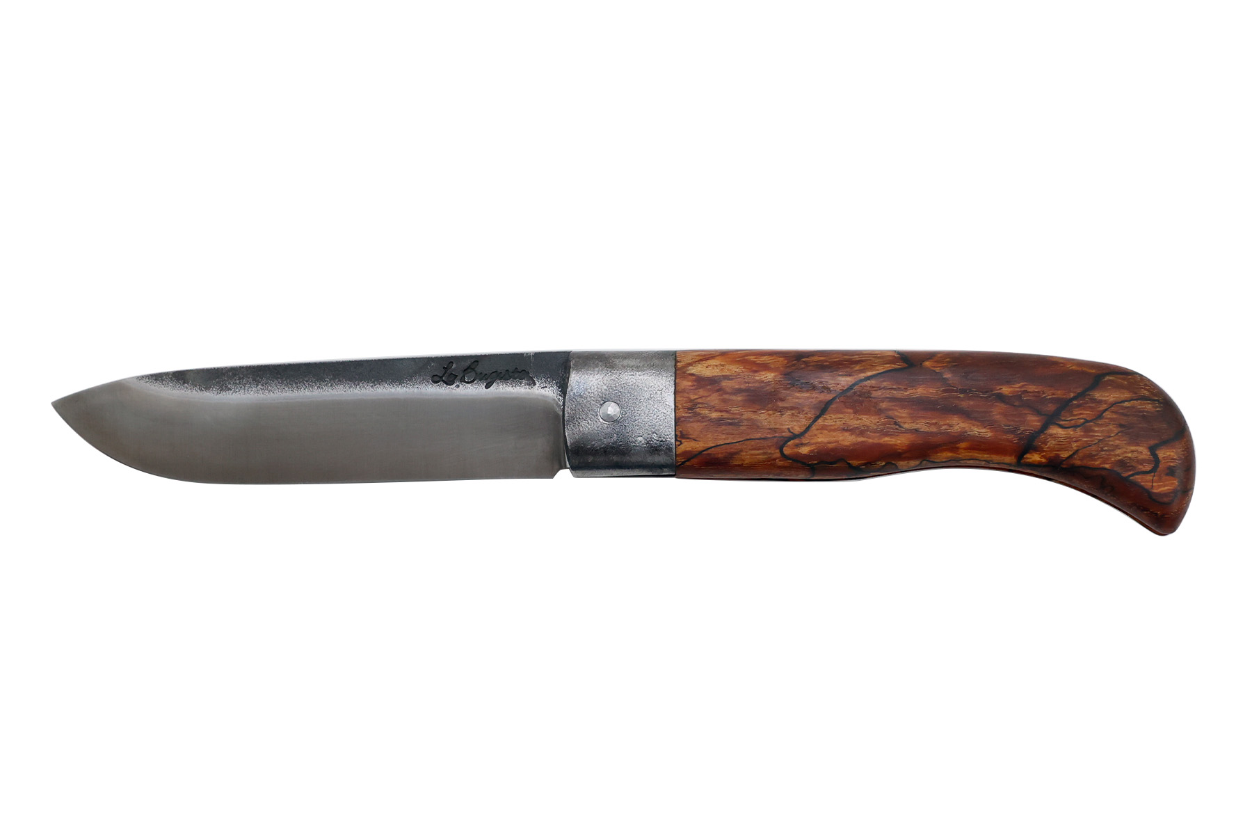 Couteau artisanal Frédéric Maschio modèle Le Bugiste - frêne échauffé