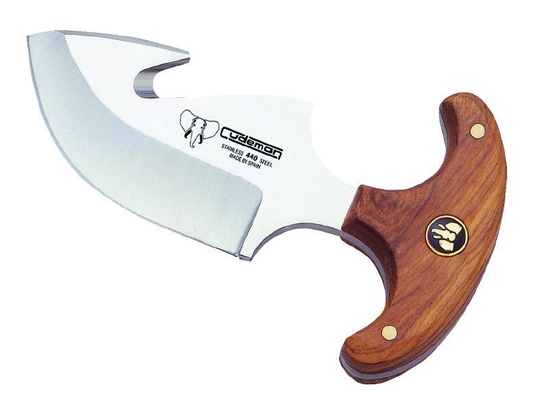 Skinner CUDEMAN - lame à dépouiller 7 cm inox - manche olivier