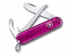 Couteau pliant multifonctions Victorinox " MY FIRST VICTORINOX" + scie - Manche 84 m rose