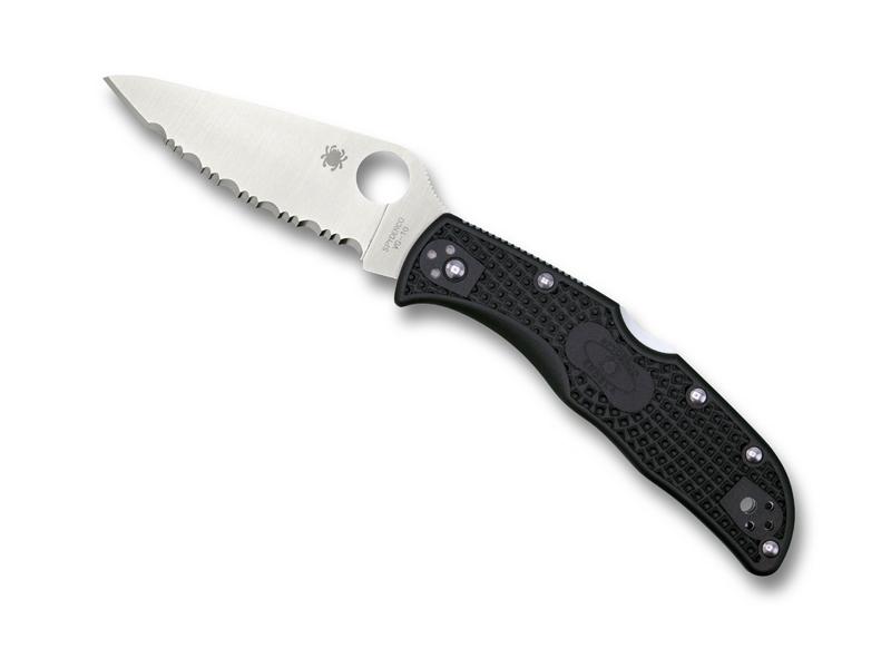 Couteau Spyderco Endela - lame dentée - manche 12 cm noir.