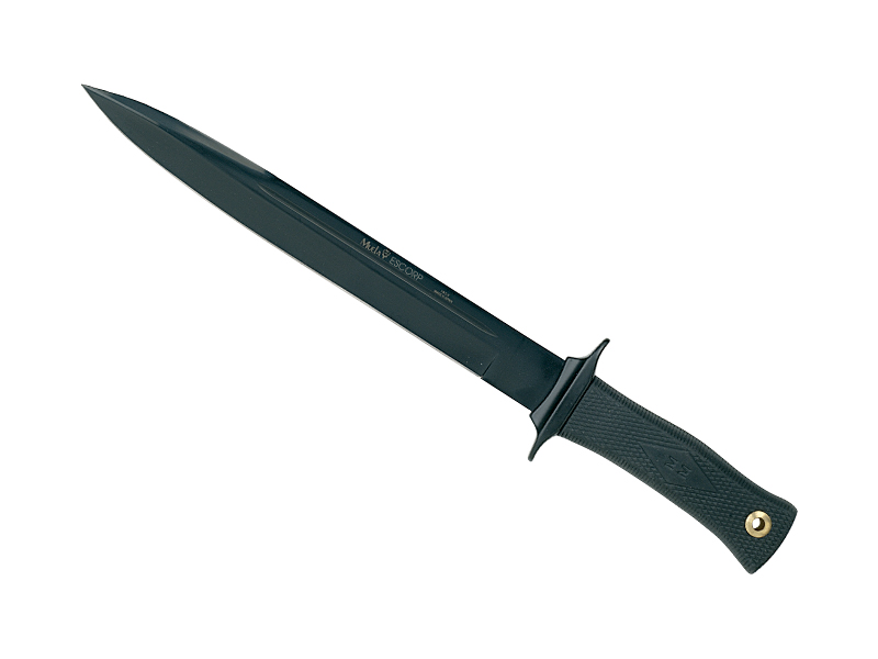 Poignard de chasse Muela Escorp lame noire 19 cm - manche gomme noire