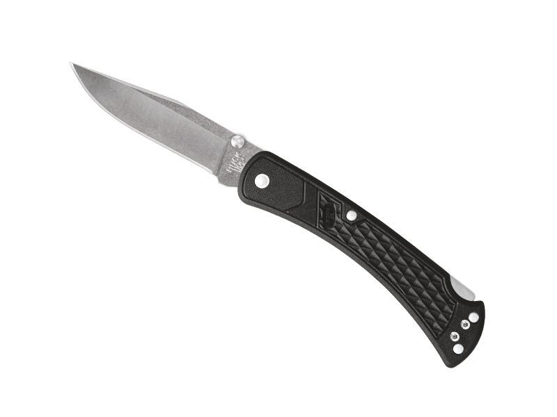 Couteau Buck Hunter Slim Select Noir - manche 12,5 cm nylon noir