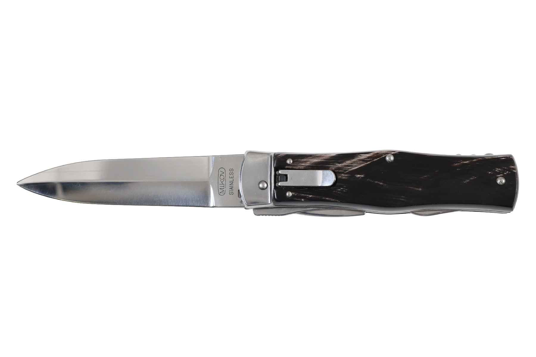 Couteau automatique Mikov Predator 4 pièces - corne de buffle