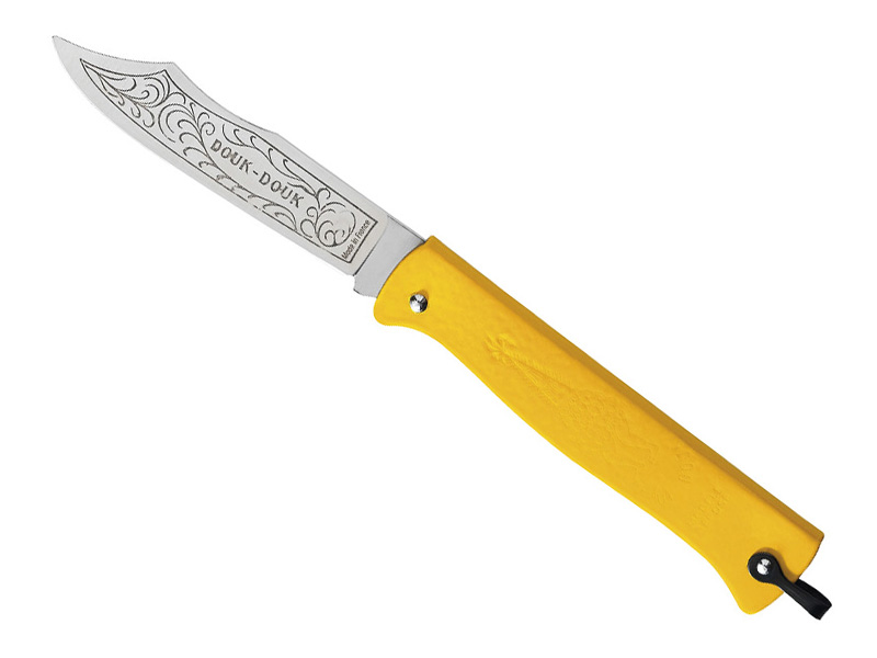 Couteau Douk Douk jaune 11 cm inox