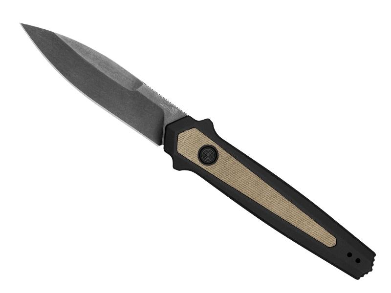 Couteau pliant automatique Kershaw Launch 15 - manche 12,5 cm aluminium anodisé noir