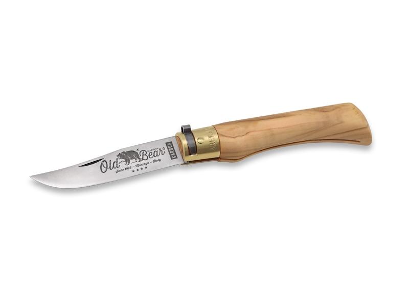 Couteau pliant OLD BEAR taille L - manche 12 cm olivier