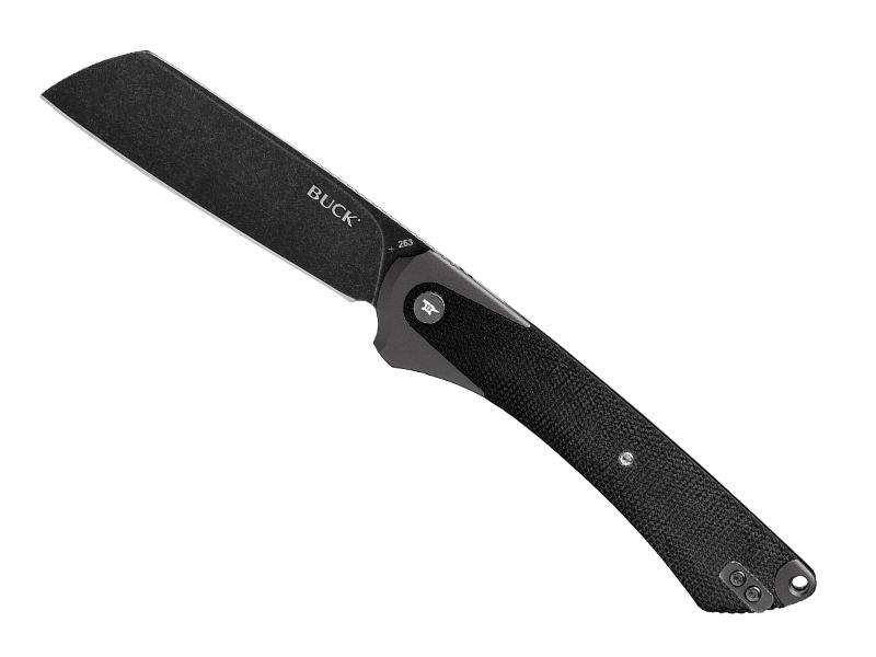 Couteau Buck Highline XL - manche 13 aluminum gris / micarta noir