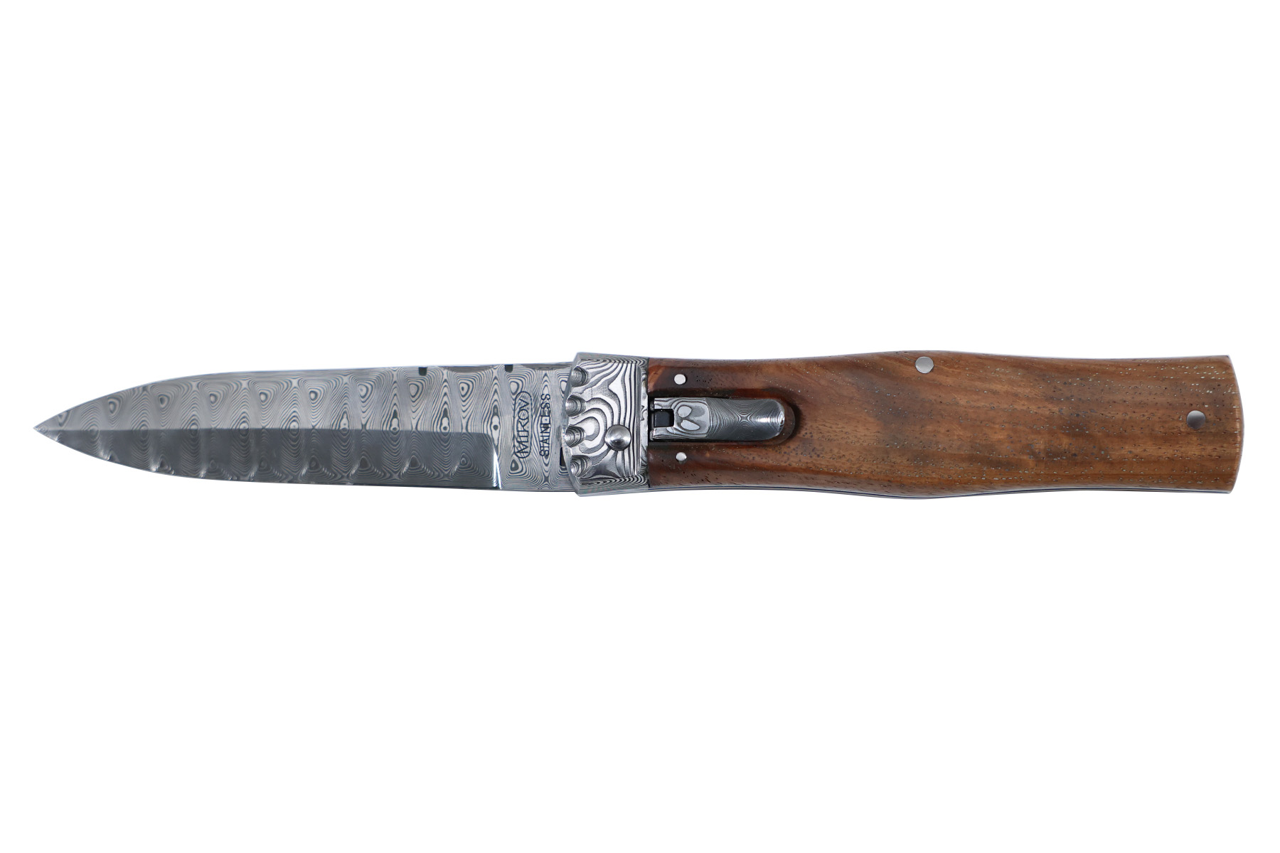 Couteau automatique Mikov Jaguar - Amboine lame damas