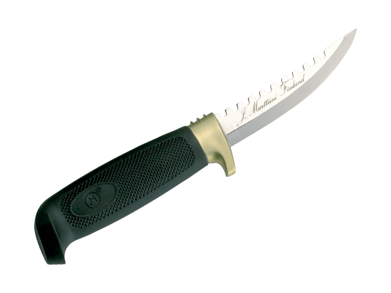 Poignard de pêche Marttiini Condor Fishermn's, lame 11 cm - manche gomme noir