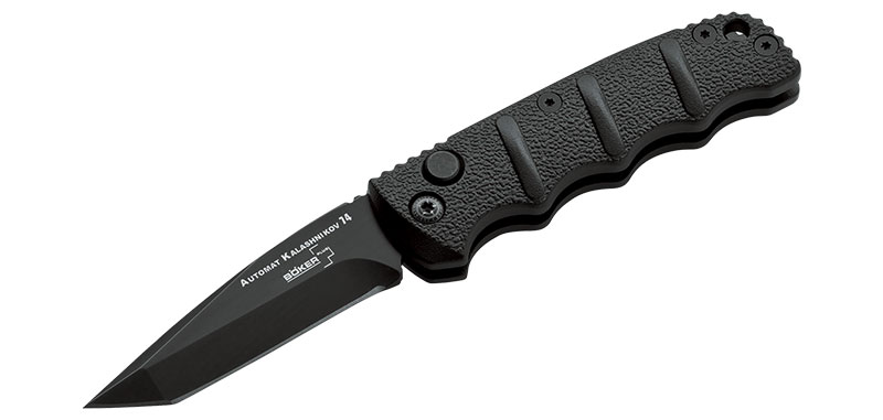 Couteau automatique Böker Plus AKS-74 Mini Tanto - manche alu noir