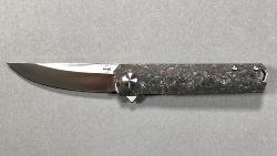 Couteau Böker Plus " Kwaiken compact marble cf " - manche 9 cm fibre de carbone