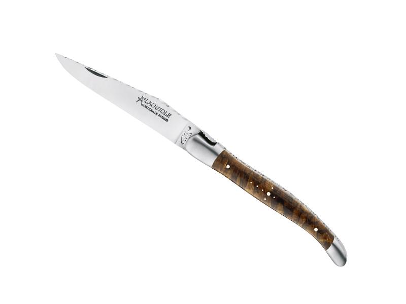 Couteau pliant Laguiole Gilles Fontenille Pataud Tradition - manche 12 cm hètre debout stabilisé