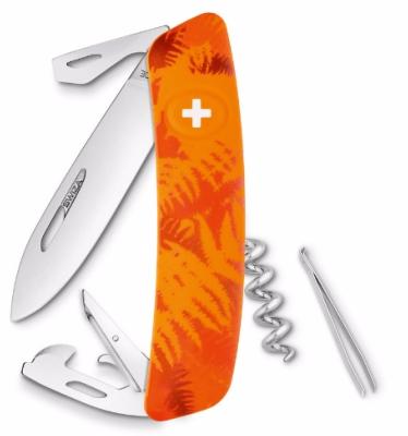 COUTEAU SWIZA MULTIFONCTIONS D03 FILIX ORANGE CAMOUFLAGE