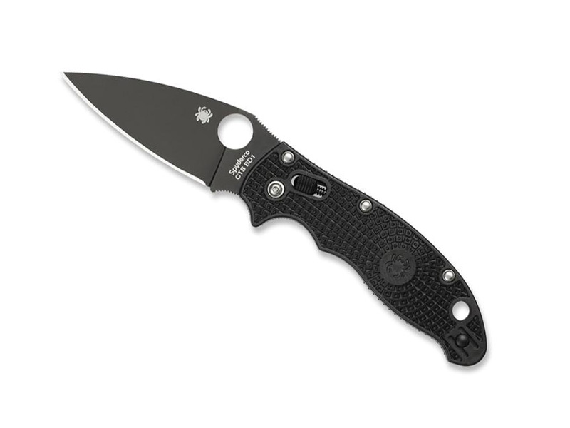 Couteau Spyderco Manix 2, lame noire - manche 12 cm nylon/fibre de verre noir