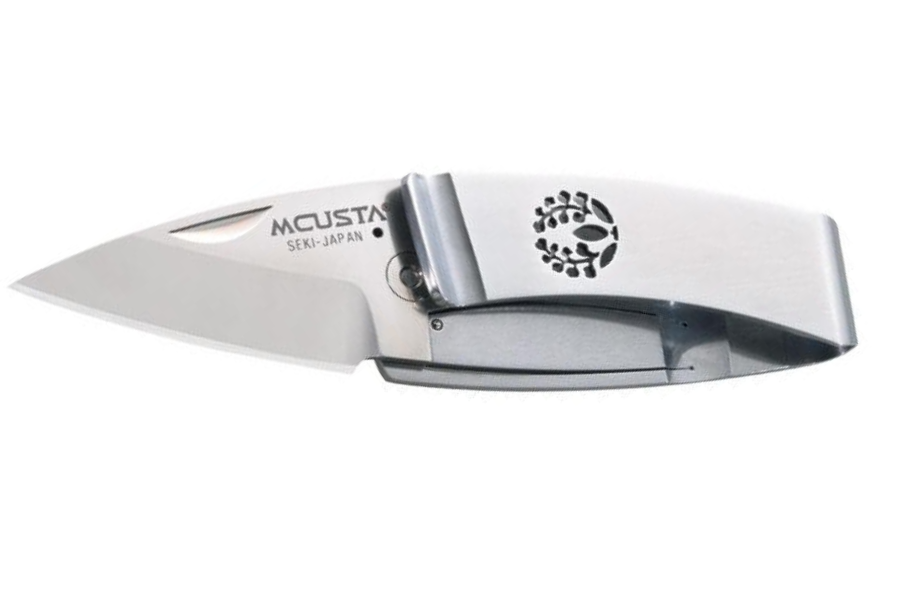 Couteau japonais Mcusta Kamon Fuji - manche 7,5 cm acier inox faisant office de clip/porte-billets