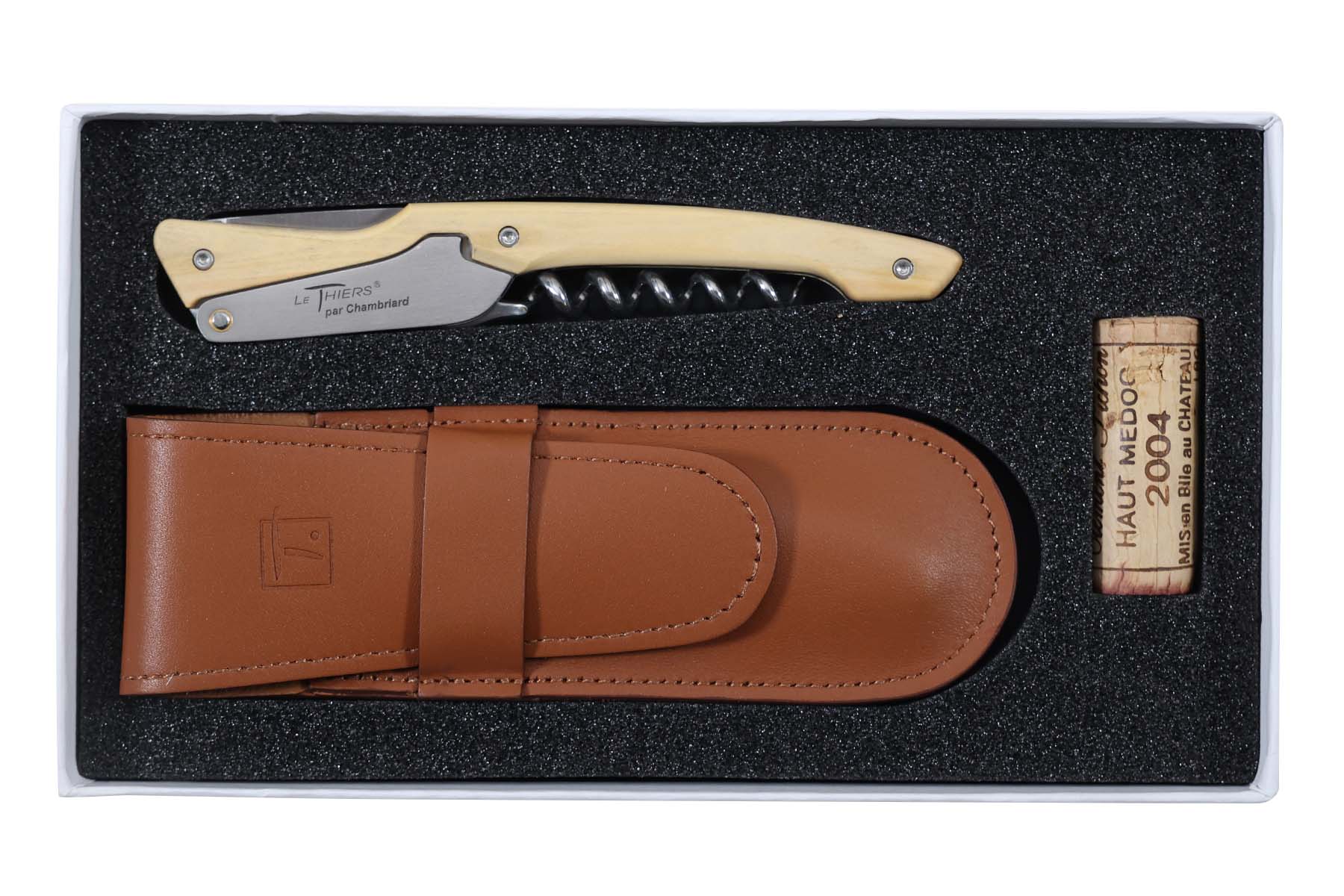 Couteau sommelier Paulée le Thiers en buis par Chambriard